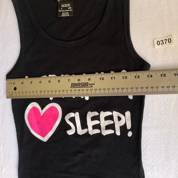 I Freaking Love Sleep Cute Tee Top, Black, Just Love, size L - Picture 3 of 7